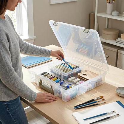 ArtBin Super Satchel 1 Compartment Box Clear Craft Organizer Storage Case - Image 6