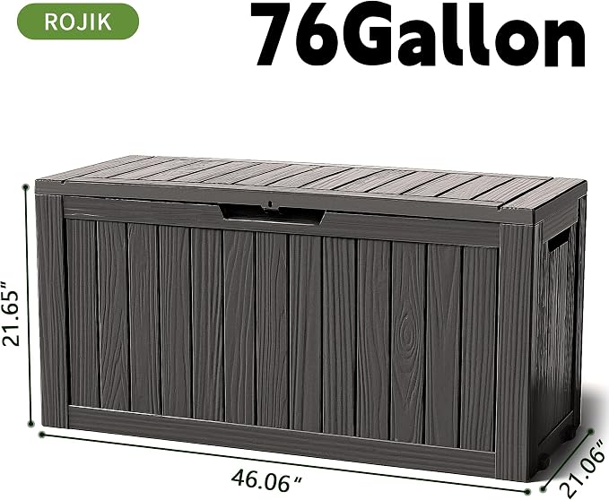 ROJIK Outdoor Storage Housing Deck Box - Image 2