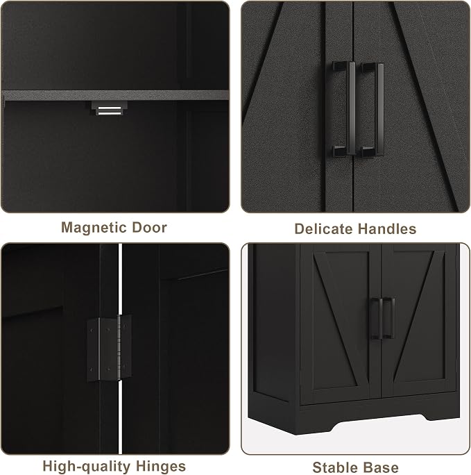 Treocho Farmhouse Bathroom Floor Cabinet - Image 6