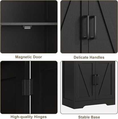 Treocho Farmhouse Bathroom Floor Cabinet - Image 6