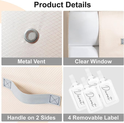 Comforter Storage Bag - 130L Large Capacity Blanket Storage Bags 3-Layer Ultra - Image 6