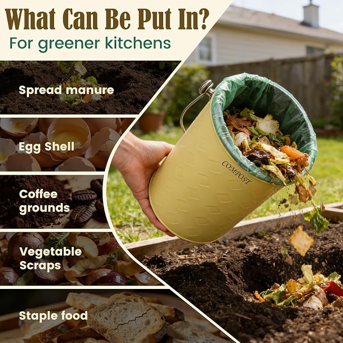 AOSION Countertop Compost Bin Kitchen, Odorless Indoor Compost Bin - Image 5