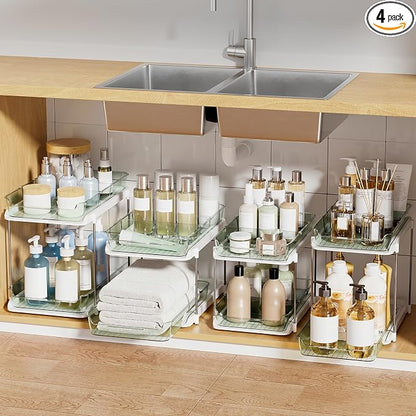 Delamu 2-Tier Multi-Purpose Bathroom Under Sink Organizers and Storage by DELAMU