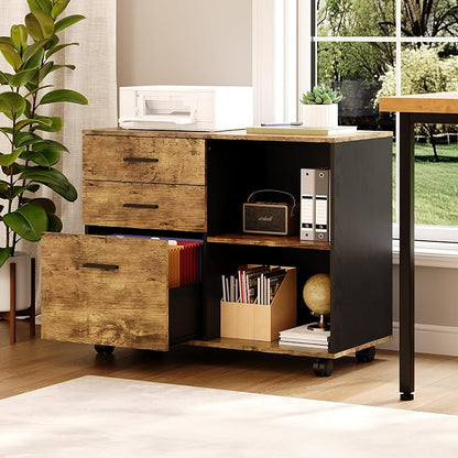 VINGLI 3 Drawer Wood Lateral File Cabinet - Image 9