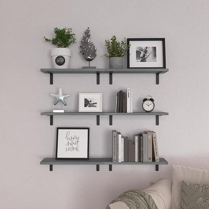 WOPITUES Wood Floating Shelves Set of 6, Shelves - Image 6