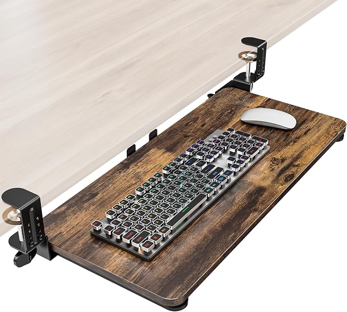 Ergonomic Keyboard Tray Under Desk, Pull Out by Zontera