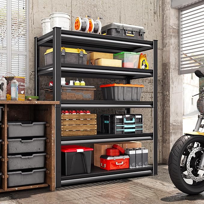 40" W Garage Shelving Heavy Duty, 2250LBS Loads Garage Storage Shelves Heavy - Image 2