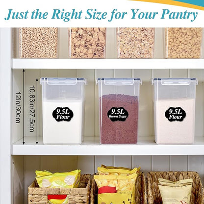 Vtopmart 9.5L 2 Pack Extra Large Flour Sugar Storage Containers - Image 6