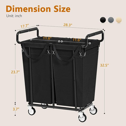Large Laundry Hamper with Wheels, 2 - Image 7