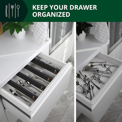Bamboo Drawer Dividers Organizers, Adjustable Drawer Separator Splitters - Image 7