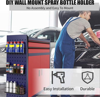 2 Pack Wall-Mounted Aerosol Spray Can Holder Storage Rack, Heavy-Duty Paint - Image 4