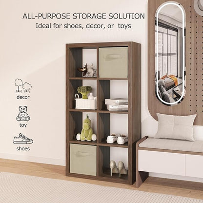 Bookshelf Cube Storage Organizer, 8-Cube Shelf Bookcase - Image 6