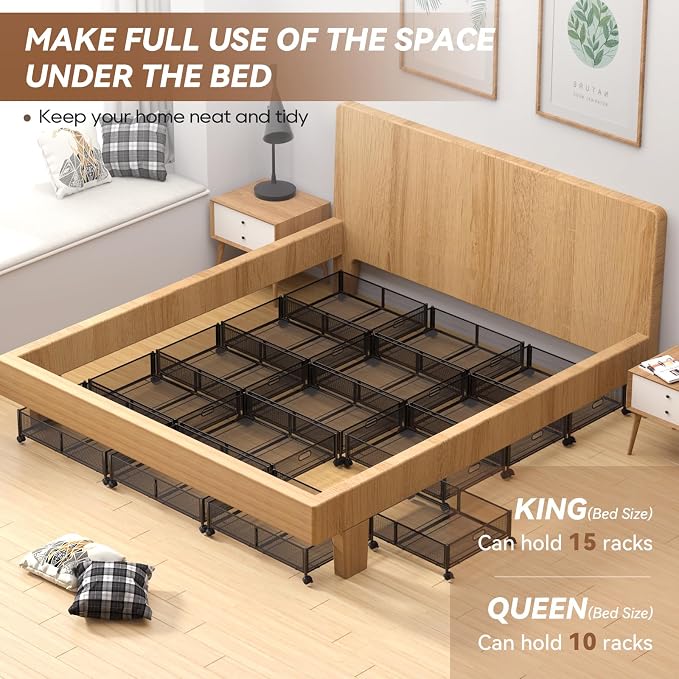 PHINOX Under Bed Storage with wheels, Under the Bed Storage Containers - Image 6