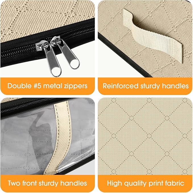 StorageRight Under Bed Storage Bags 4 Pack, 40L Large Clothes & Comforter - Image 3