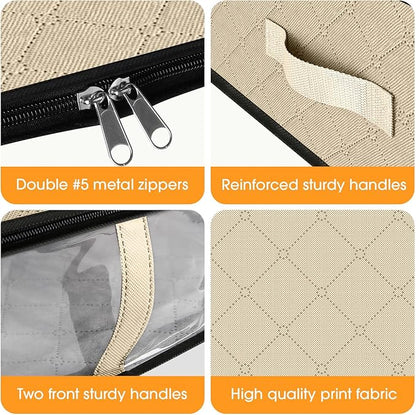 StorageRight Under Bed Storage Bags 4 Pack, 40L Large Clothes & Comforter - Image 3