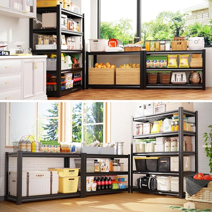59" W Garage Shelving Heavy Duty Storage Shelves, Adjustable Metal Shelving Unit - Image 8