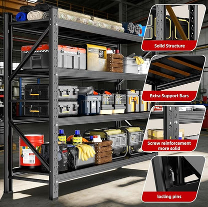 Heavy Duty Garage Shelving 59" W x 23" D x 67" H, 5000LBS Metal Shelving Unit - Image 5
