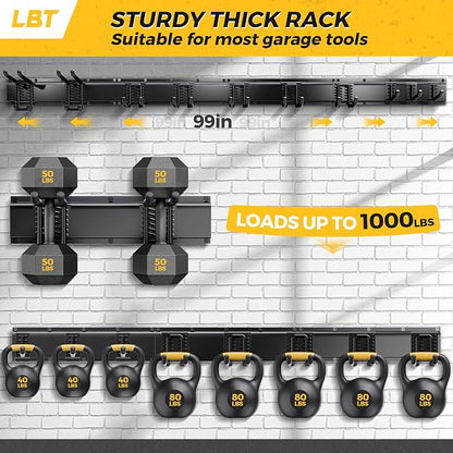 LBT 99" Garage Tool Organizer Wall Mount - Image 2