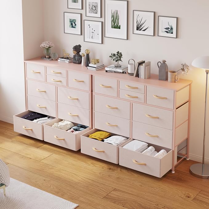 LUMTOK 10 Drawers Dresser with Fabric Bins - Image 8
