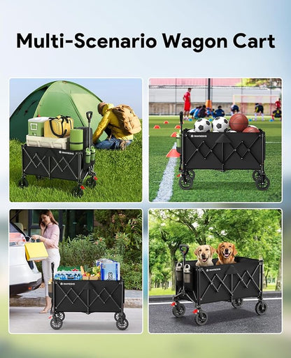 Collapsible Foldable Wagons, 440lbs Capacity Wagons Carts Foldable - Image 9