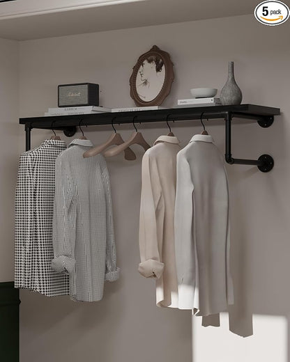 Clothes Rack 42in, Wall Mounted Garment Racks by INDUSTRIALSHELVESDESIGN