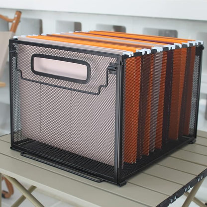 SETTFRFE 2 Pack File Organizer, Metal File Crates - Image 2