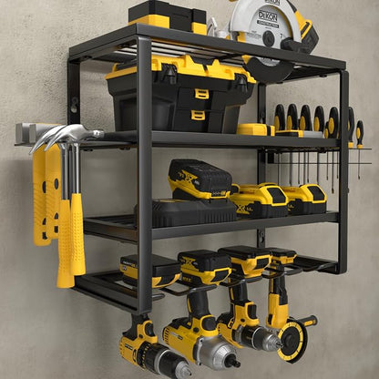 YYR 4 Layer Power Tool Organizer Wall Mount, Cordless Drill Hanger Storage Rack by YYR
