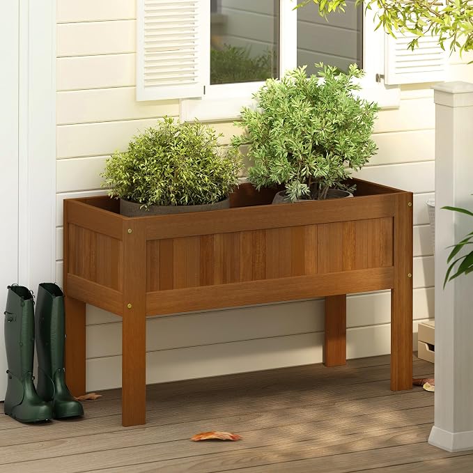 Furinno TIOMAN Planter Box, Outdoor Elevated Standing Planter Box, Raised - Image 2