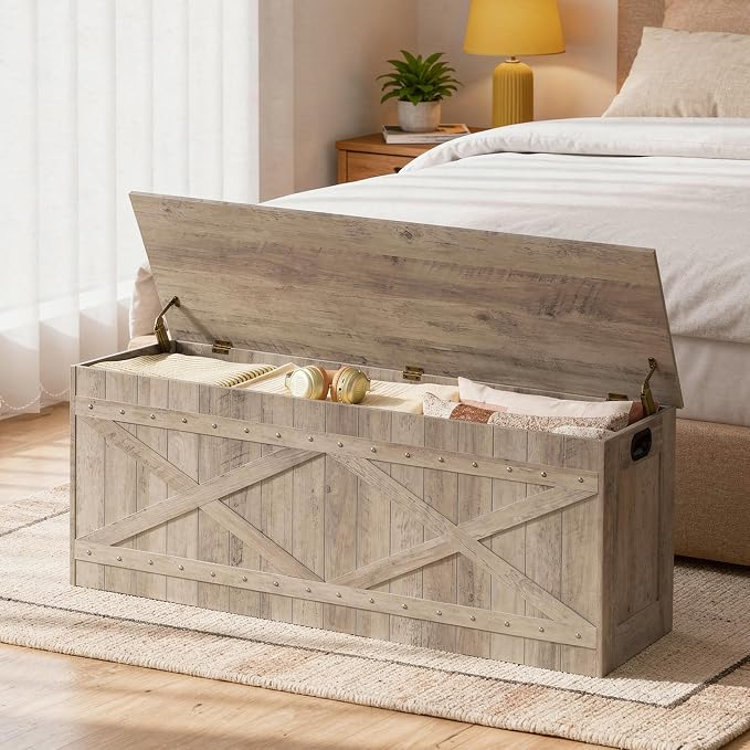 MAHANCRIS 47.2" Storage Chest, Extra Large Toy Box - Image 4