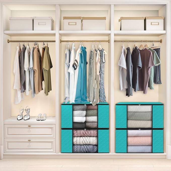 Fab totes Storage Bags, Clothes Blanket Storage Bins Foldable Closet Organizers - Image 6