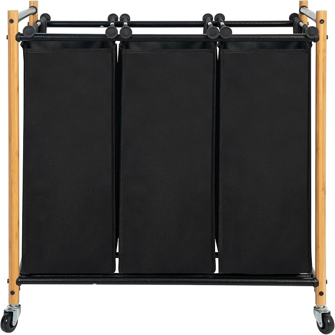 Laundry Sorter Hamper with Wheels, Heavy-Duty Laundry Basket Sorter Rolling by Unknown