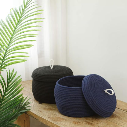 Sea Team Round Cotton Rope Storage Basket - Image 2