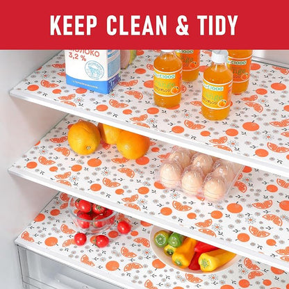 Cooyes Shelf Liners, 2-in-1 Non-Slip Fridge Mats, Absorb Excess Moisture - Image 2