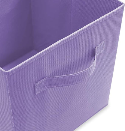 Casafield Set of 6 Collapsible Fabric Cube Storage Bins, Lavender - Image 3