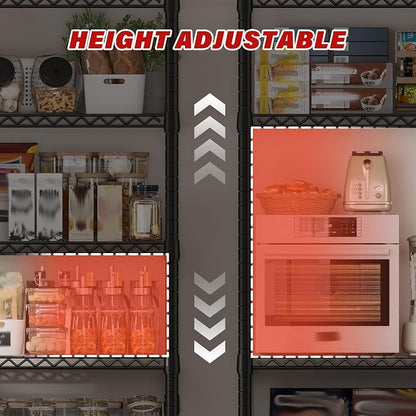REIBII 82.6" H*60''W*17.7" D Steel Heavy Duty Wire Shelving - Image 9