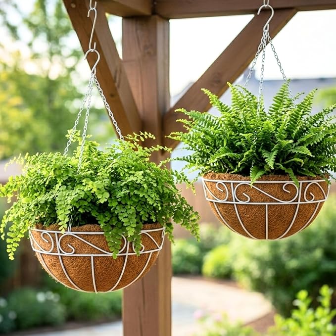 LaLaGreen Hanging Planter for Outdoor Plants Large White Hanging Planter by L%C3%A1L%C3%A1Green
