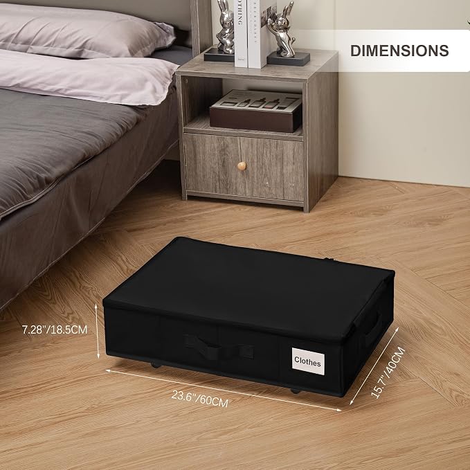 Vincona Under Bed Storage with Wheels, 2 Pack Under Bed Storage Containers with - Image 7