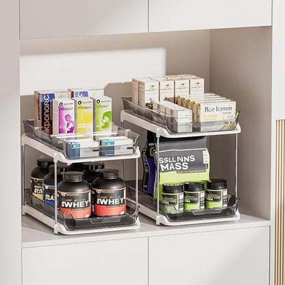 Delamu 2-Tier Multi-Purpose Bathroom Under Sink Organizers and Storage - Image 7