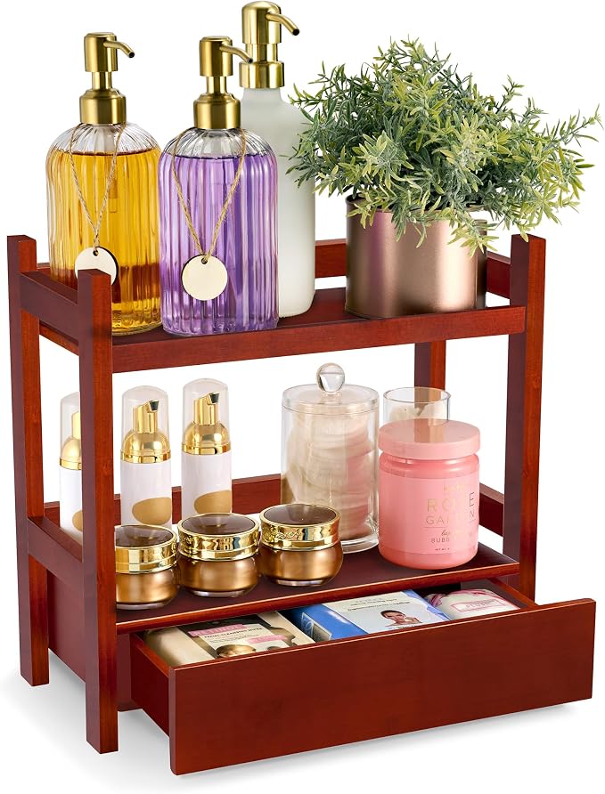 Sorbus Bamboo Bathroom Counter Organizer – 2-Tier Shelf by Sorbus