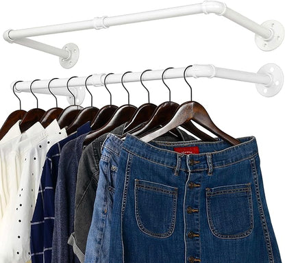 WEBI Clothing Rack Wall Mount, Heavy Duty Iron Garment Rack Bar, Retail Display by WEBI