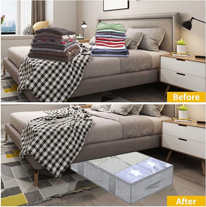 Onlyeasy Large Underbed Storage Bags Organizer Container - Image 4