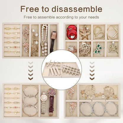 Velvet Jewelry Drawer Storage Tray, Storage Box - Image 4