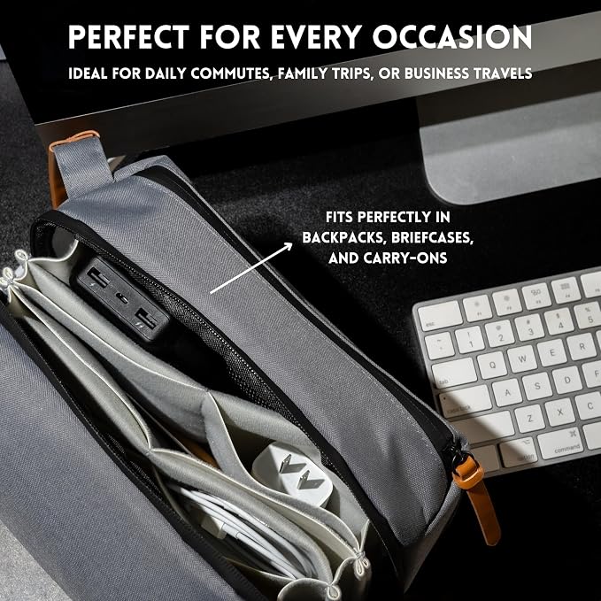 Large Electronics Organizer and Tech Travel Bag – Premium Portable Case - Image 5