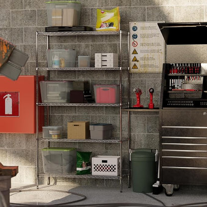 18" Deep x 48" Wide x 86" Height Wire Shelving Kit | 5-Tier | NSF Commercial - Image 2