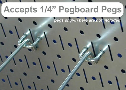 Wall Control Narrow Pegboard Rack 8in x 32in Red Metal Pegboard Runner Tool - Image 2