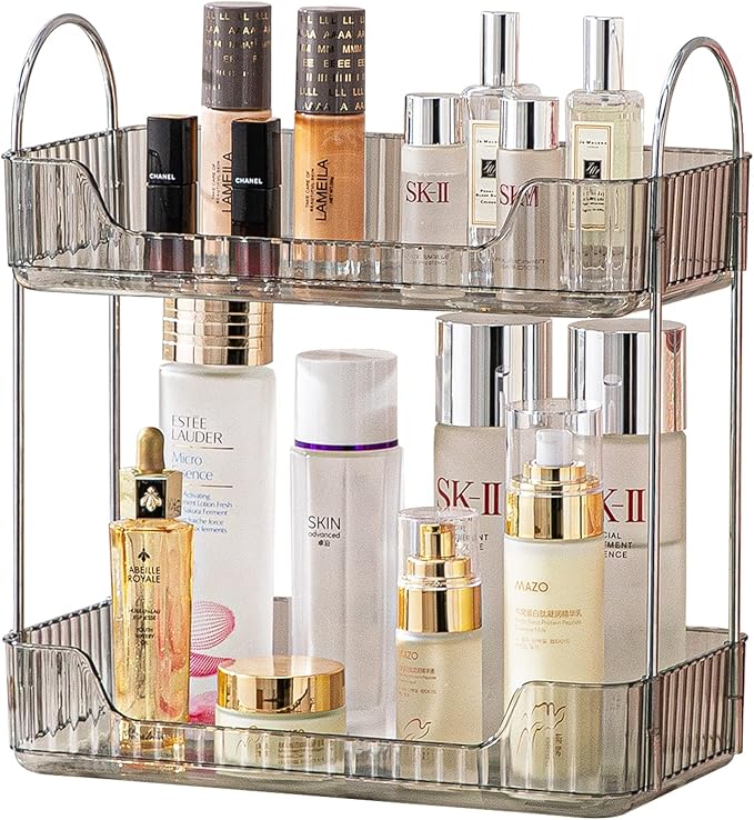 shuang qing 2 Tier Bathroom Counter Organizer Countertop Storage, Cosmetics by SHUANGQING
