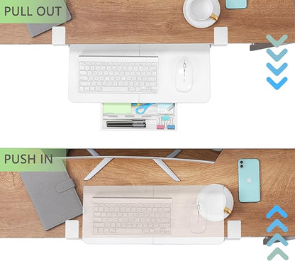 ETHU Keyboard Tray Under Desk, 19.7' X 11.81" Small Size Keyboard Drawer - Image 3