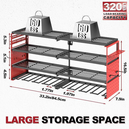 Power Tool Organizer Wall Mount, Cordless Drill Hanger Storage Rack 8 Drill - Image 2