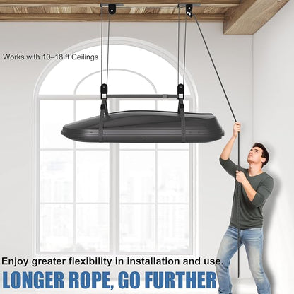 Cargo Box Pulley System for Garage Storage, Heavy-Duty - Image 3