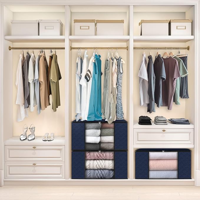 Fab totes Storage Bags, Clothes Blanket Storage Bins Foldable Closet Organizers - Image 6